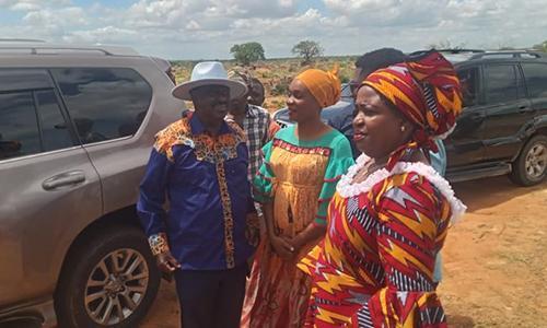 File image of Raila Odinga at Shakahola.